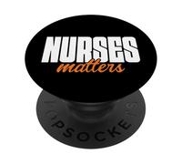 Minimalist Nurses Matters Hospital Staff Art Healthcare PopSockets PopGrip Adhesivo