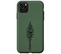 Minimalist Pine Tree Illustration Simple Hiking 80s Graphic Carcasa para iPhone 11 Pro MAX
