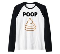 Minimalist quote little poop humor simple poop Camiseta Manga Raglan