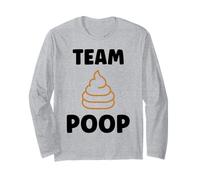 Minimalist quote little poop humor simple Team poop Manga Larga