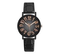 Minimalist Watch, Korean Style Casual Ladies Wrist Watch, Large Dial with Second Hand, Arabic Numerals Dress Watches for Small Wrists, Leather Band, Large Face Elegant Timepiece, Casual Ladies Watch,