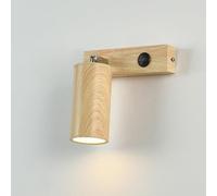 Minimalist Wood Grain Nordic Creativity Bedside Reading Spot Light Mid Century Entrance Hall Wall Lamp Headboard for Aisle Stairs(with Switch)