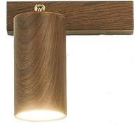 Minimalist Wood Grain Wall Light Nordic Creativity Bedside Reading Spot Light Mid Century Entrance Hall Wall Lamp Headboard for Aisle Stairs(Standard)
