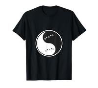 Minimalist Yin Yang Cats Art Design Camiseta