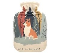 Minimalista All is Well - Botellas de agua caliente para perros con cubierta suave, bolsa de agua de 2 L para terapias frías y calientes, calambres menstruales