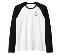Minimalista BLK Capybara Yoga Pocket Zen Meditación Amante Camiseta Manga Raglan