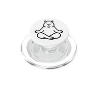 Minimalista BLK Capybara Yoga Pocket Zen Meditación Amante PopSockets PopGrip para MagSafe
