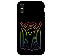 Minimalista Boho Ghost Line Art Rainbow LGBTQ Carcasa para iPhone X/XS