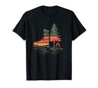 Minimalista Bosque Errante Silueta Puesta De Sol Camiseta