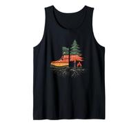 Minimalista Bosque Errante Silueta Puesta De Sol Camiseta sin Mangas