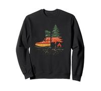 Minimalista Bosque Errante Silueta Puesta De Sol Sudadera