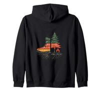 Minimalista Bosque Errante Silueta Puesta De Sol Sudadera con Capucha
