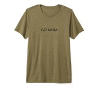 Minimalista Cat Mom - Mamá Divertida para Mujer Camiseta Premium