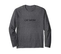Minimalista Cat Mom - Mamá Divertida para Mujer Manga Larga