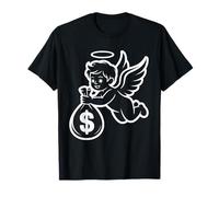 Minimalista Dinero Querubín - Ángel con Bolsa de dólar Camiseta