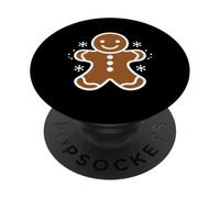 Minimalista Divertido Hombre Sencillo Pan de Jengibre PopSockets PopGrip Adhesivo