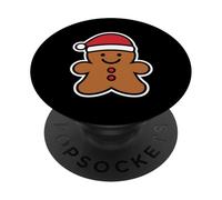 Minimalista Divertido Hombre Sencillo Pan de Jengibre PopSockets PopGrip Adhesivo