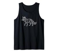 Minimalista Fox Una Línea De Dibujo Camiseta sin Mangas