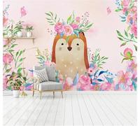 Minimalista Fresco Estético Zorrito Floral 3D Papel Pintado Tapiz Textura de Seda Oficina Comedor Sofá Dormitorio Sala Estar TV Fondo Pantalla-200cm×140cm