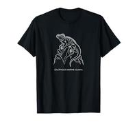 Minimalista Galápagos Marine Iguana Line Art Silhouette Camiseta