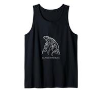 Minimalista Galápagos Marine Iguana Line Art Silhouette Camiseta sin Mangas