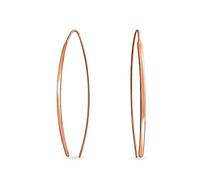 Minimalista Geométrica Larga Barra Lineal Pendientesenhebrador Para Las Mujeres Para Adolescente Pulido Rosa Chapado En Oro De Plata Esterlina