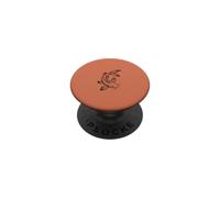 Minimalista Koi Fish Art Line Dibujo Zen japonés PopSockets PopGrip Adhesivo