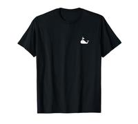 Minimalista Linda Ballena con Burbujas Arte Animal Océano Camiseta