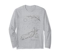 Minimalista Line Art Harajuku Anime Chica & Conejo Japonés Manga Larga