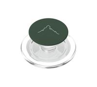 Minimalista Mountain Peak Line Art Senderismo PopSockets PopGrip para MagSafe
