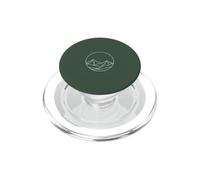 Minimalista Mountain Peak Trail Line Art PopSockets PopGrip para MagSafe