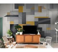 Minimalista Multicolor Geométrico Creativo Arte 3D Papel Pintado Pared Fácil Instalación Oficina Sala Estar Sofá Dormitorio TV Fondos Decoración-250cm×170cm