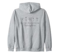 Minimalista Naturaleza Crecimiento Garabatos Crecen Pensamientos Positivos Sudadera con Capucha
