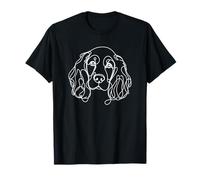 Minimalista Perro Línea Arte Inglés Cocker Spaniel Amantes Camiseta