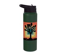 Minimalista Retro Camping al aire libre Joshua Tree National Park Stainless Steel Insulated Water Bottle