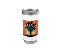 Minimalista Retro Camping al aire libre Joshua Tree National Park Vaso térmico de acero inoxidable de doble pared