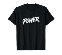 Minimalista Tipografía Poder Bold Declaración Hombres Mujeres Camiseta