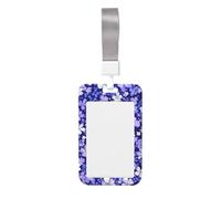 Minimalista verano pequeñas flores deslizante tarjeta de identificación titular de plástico duro tarjeta de trabajo etiqueta de nombre protector para enfermeras oficina