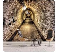 Minimalista Vintage Túnel Espacio Extensión 3D Papel Pintado Pared Fácil Instalación Oficina Sala Estar Sofá Dormitorio TV Fondos Decoración-350cm×256cm