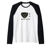 Minimalista WABI Sabi Japonés Kintsugi Bowl Zen Imperfection Camiseta Manga Raglan
