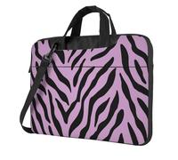 Minimalista Zebra Stripes Lavender Laptop Bag Laptop Case 15.6 Inch Computer Bags Padded Sleeve Cover For Women Men