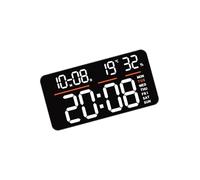 Minimalistas Digital Wall Clock Remote Control Remote Display Montaje Fácil De Montaje para La Sala Estar Decortes La Oficina Fecha Y Pantalla Pared Reloj
