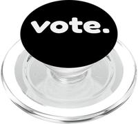 Minimalistic: Vote Election Text Design in White Font PopSockets PopGrip para MagSafe