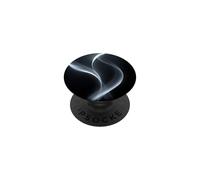 Mínimo Blanco Fluyendo Líneas Arte Abstracto PopSockets PopGrip Adhesivo
