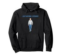 Mínimo Movimiento hacia adelante mentalidad Caminando ilustración Sudadera con Capucha