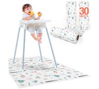 Minimono BLW Baby Splash Mat para Debajo de la Trona - 30 Alfombrillas Desechables e Impermeables - 40 x 47 Pulgadas, tapete de Actividades Multiusos para Picnic, Arte y Manualidades - Suministros de