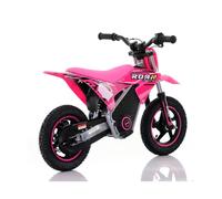 Minimoto 24v Infantil Warrior-MX-E350 14", Rosa, limitador de Velocidad, para niños de 4 a 8 años