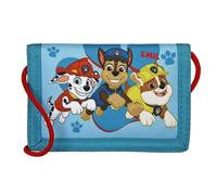 minimutz Monedero de la Patrulla Canina para niños y niñas - Personalizado con nombre - Monedero perros para colgar, Azul Claro/Rojo, Clásico