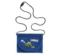 minimutz Monedero infantil personalizado con nombre, bolsa de pecho, tractor niño, azul real, small, Apto para niños
