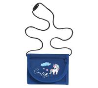 minimutz Monedero infantil personalizado con nombre, bolsa de pecho, unicornio, estrellas, niña, azul real, small, Apto para niños